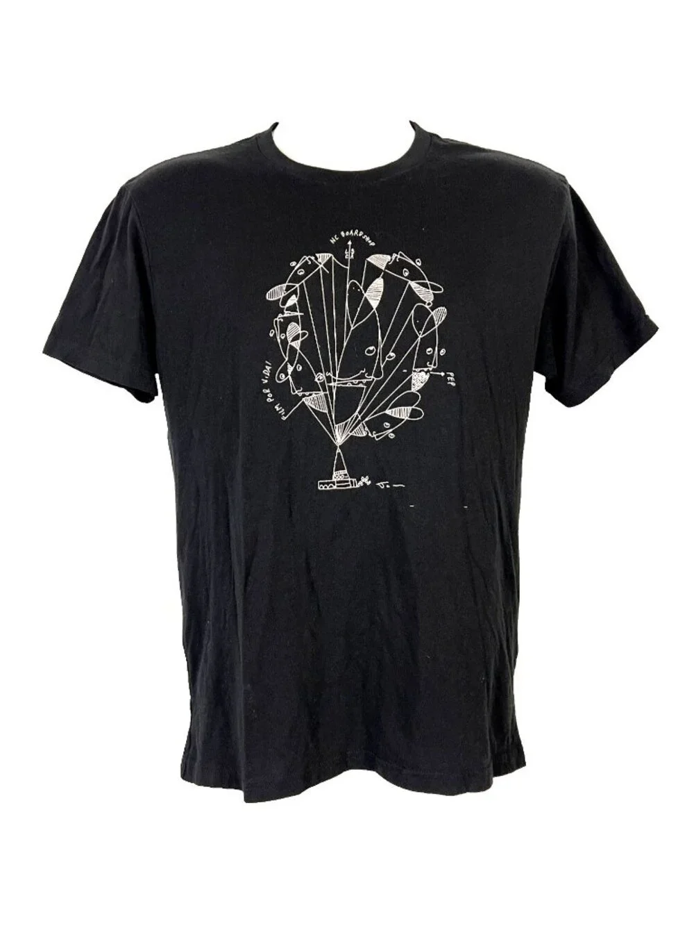NC Boardshop Film Por Vida Mens T-Shirt size Medium Pep Skateboard Los Gatos CA